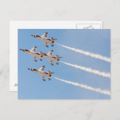 Vier F-16 Donnervögel fliegen in naher Bildung Postkarte (Vorne/Hinten)