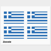 VIER Fahne Griechenlands ‚Εiiiiiiia utting musterg Rechteckiger Aufkleber (Blatt)