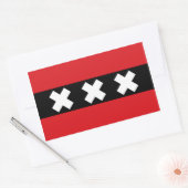 VIER Fahne von Amsterdam Rechteckiger Aufkleber (Umschlag)