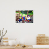 "Vier Fahrräder" Poster (Küche)