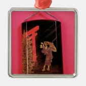 Vier Fall inro, der ein Mannschützen darstellt Silbernes Ornament (Vorne)