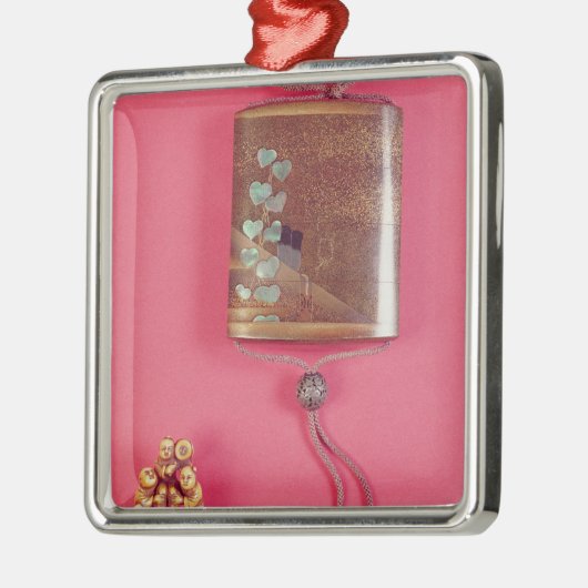 Vier Fall inro Silbernes Ornament (Links)