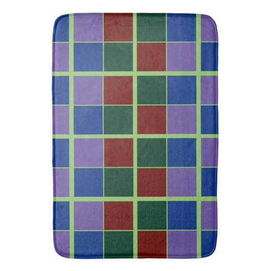 Vier Fandom-Farben überprüft Badematte (Vorderseite Vertikal)