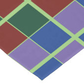 Vier Fandom-Farben überprüft Mittelgroßer Tischläufer (Ecke)