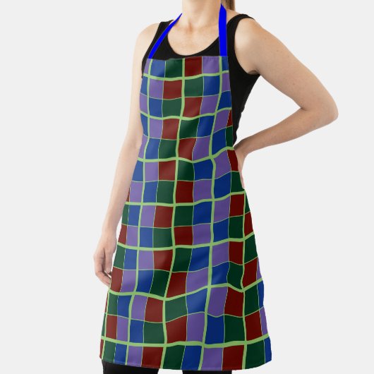 Vier Fandom-Farben überprüft Schürze (InSitu)