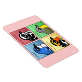 Vier Farb-Warblers Magnet (Rechte Seite)