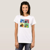 Vier Farb-Warblers T-Shirt (Vorne ganz)