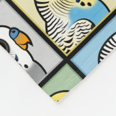 Vier Farbe Budgies Fleecedecke (Ecke)