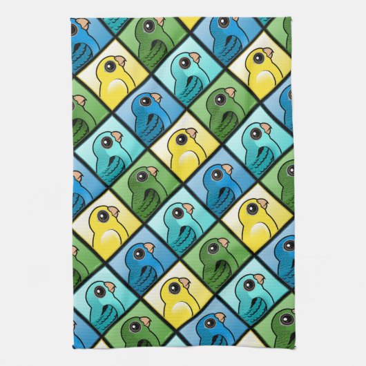 Vier Farbe Linnies Handtuch (Vertikal)