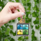 Vier Farbe Linnies Schlüsselanhänger (Hand)