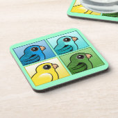 Vier Farbe Linnies Untersetzer (Linke Seite)