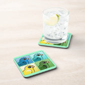 Vier Farbe Linnies Untersetzer (Rechte Seite)