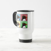 Vier Farbe Rockhopper Reisebecher (Vorderseite Links)