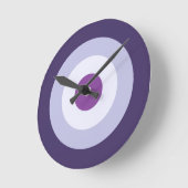 Vier-Farben-Combo - Lila Blauer Violett-Lavendel Runde Wanduhr (Winkel)