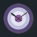 Vier-Farben-Combo - Lila Blauer Violett-Lavendel Runde Wanduhr<br><div class="desc">... ... ... ... ... ... ... .</div>