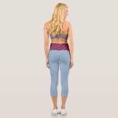 Vier Farben gestrichen Capri Leggings (Rückseite)