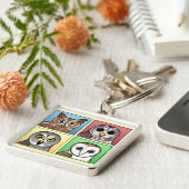 Vier Farbeulen (Pastell) Schlüsselanhänger (Seite)