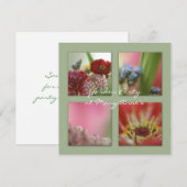 Vier farbige Fotos Save The Date (Vorne/Hinten)