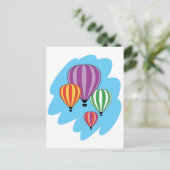 Vier farbige Heißluftballons Postkarte (Stehend Vorderseite)