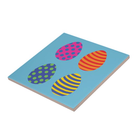 Vier farbige Ostereier Fliese (Seite)