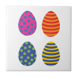 Vier farbige Ostereier Fliese