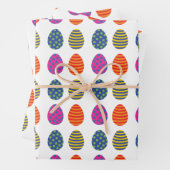Vier farbige Ostereier Geschenkpapier Set (Beispiel)