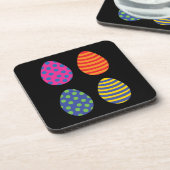 Vier farbige Ostereier Getränkeuntersetzer (Linke Seite)