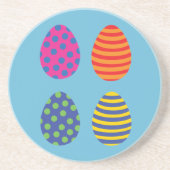 Vier farbige Ostereier Getränkeuntersetzer (Vorne)