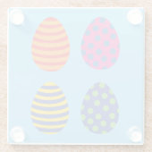 Vier farbige Ostereier Glasuntersetzer (Rückseite)