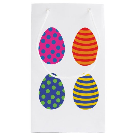 Vier farbige Ostereier Kleine Geschenktüte (Rückseite)