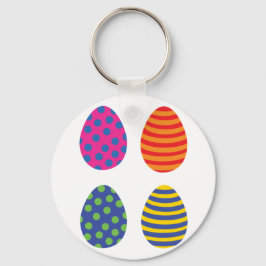 Vier farbige Ostereier Schlüsselanhänger