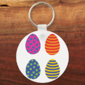 Vier farbige Ostereier Schlüsselanhänger (Vorderseite)