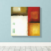 Vier farbige Rechtecke von Chariklia Zarria Leinwanddruck (Insitu (Holzboden))
