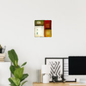 Vier farbige Rechtecke von Chariklia Zarria Poster (Heimbüro)