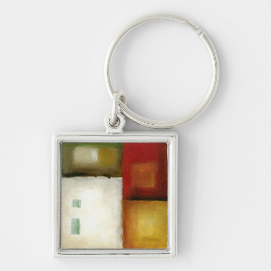 Vier farbige Rechtecke von Chariklia Zarria Schlüsselanhänger (Vorne)