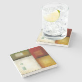 Vier farbige Rechtecke von Chariklia Zarria Steinuntersetzer (Seitenansicht)