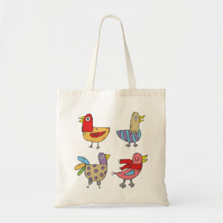 Vier farbige Vogeltottasche Tragetasche