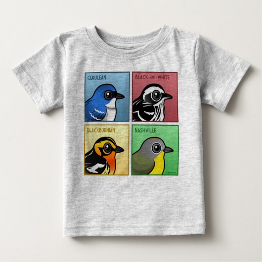 Vier Farbträllerer Baby T-shirt (Vorderseite)
