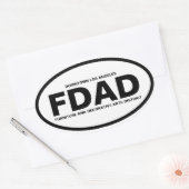 VIER "FDAD" für Möbel und dekorative Künste Ovaler Aufkleber (Umschlag)