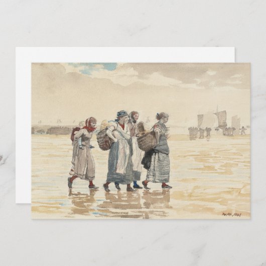 Vier Fischfrauen am Strand | Winslow Homer (Vorne/Hinten)