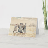 Vier Fischfrauen am Strand | Winslow Homer Karte (Vorderseite)