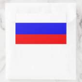 VIER Flagge Russlands Rechteckiger Aufkleber (Tasche)