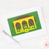 VIER Flagge von Amman. Jordanien Rechteckiger Aufkleber (Umschlag)