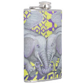 Vier Flügel-Elefanten Flachmann (Rechts)