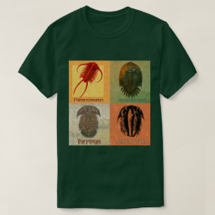 Vier Fossile Trilobite Montage T-Shirt