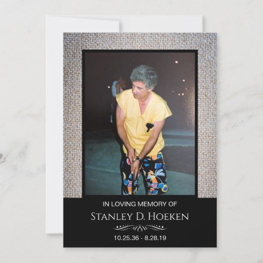 Vier Foto Begräbniskarte Dankeskarte (Vorderseite)