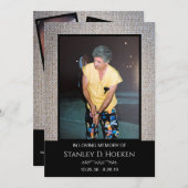 Vier Foto Begräbniskarte Dankeskarte (Vorne/Hinten)