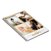 Vier Foto Collage Junge Mutter Schwangerschaftsges Notizblock (Rechte Seite)