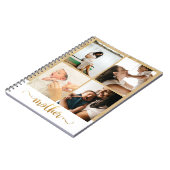 Vier Foto Collage Junge Mutter Schwangerschaftsges Notizblock (Linke Seite)