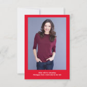 Vier Foto Collage Red - 3x5 Abschluss Einladung (Rückseite)